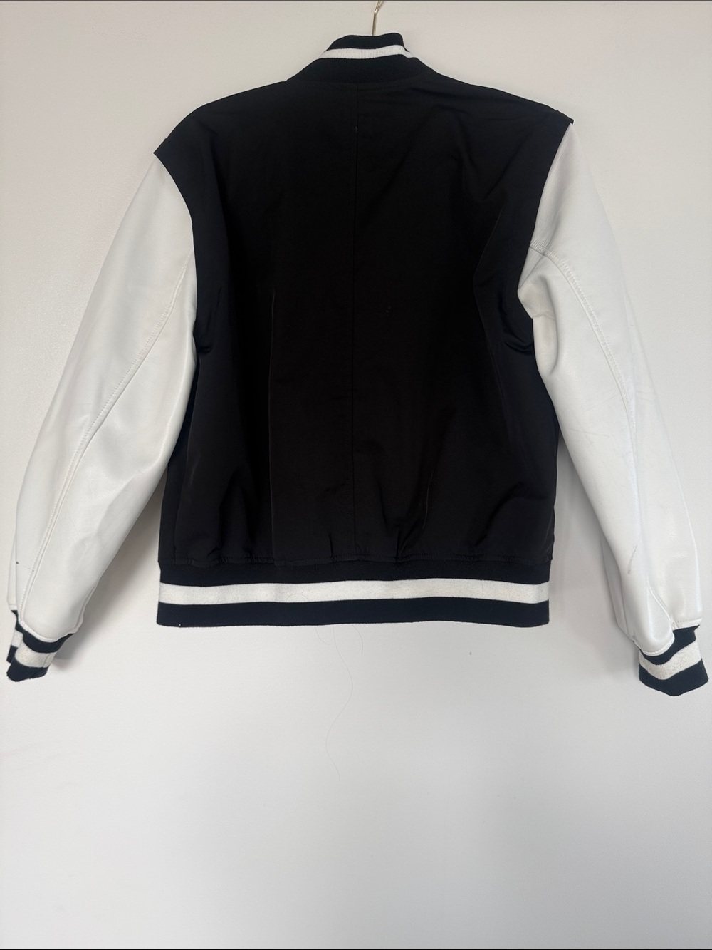 Blank NYC Black & White Varsity Jacket with Snap Front - Picture 2 of 5
